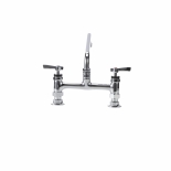 Encore® KL61-8012-SE1Z Brass Chrome Plated 8" OC Deck Mount Faucet with 12" Swivel Spout
