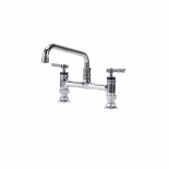 Encore® KL61-8012-SE1Z Brass Chrome Plated 8" OC Deck Mount Faucet with 12" Swivel Spout