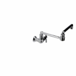 Encore® KL70-9113-DP1 Brass Chrome Plated Single Wall Mount Faucet Ceramic Valves with 13" Swivel Spout with Pot Filler End