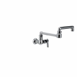 Encore® KL70-9113-DP1 Brass Chrome Plated Single Wall Mount Faucet Ceramic Valves with 13" Swivel Spout with Pot Filler End