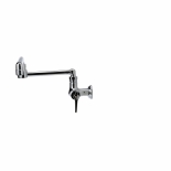 Encore® KL70-9113-DP1 Brass Chrome Plated Single Wall Mount Faucet Ceramic Valves with 13" Swivel Spout with Pot Filler End