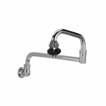 Encore® KL72-9018-SV1 Wall Mount Wok Spout Base with 18” Double Jointed Swivel Spout and Shut Off Valve