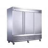 Glacier 82" Bottom mount solid stainless steel 3-Door Reach-In Freezer GF-3