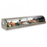 Hoshizaki 82" Right Side Condenser Curved Glass Refrigerated Sushi Display Case HNC-210BA-R-SLH 