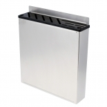 Omcan 12903 Stainless Steel Knife Rack with Black Plastic Insert