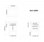 Omcan 22063 24"x24"x35"H Stainless Steel Work Table 