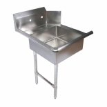 Omcan 28480 26" Left Side Soiled Dish Table with Sink 
