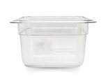 Omcan 80040 Sixth size Polycarbonate Food Pan Clear 4" Deep