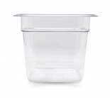 Omcan 80048 Sixth size Polycarbonate Food Pan Clear 6" Deep