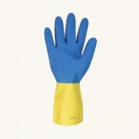 Superior Glove NL3030 SolvStop™  food safe gloves (Blue/Yellow)
