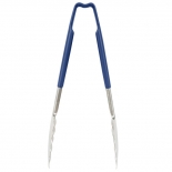 Vollrath 4780930 with Blue handle one-piece scalloped 9" tongs 