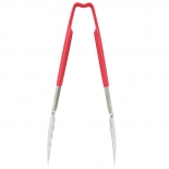 Vollrath 4780940 with Red handle one-piece scalloped 9" tongs 