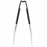 Vollrath 4780920 with Black handle one-piece scalloped 9" tongs 