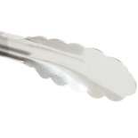Vollrath 4780920 with Black handle one-piece scalloped 9" tongs 