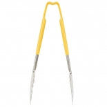 Vollrath 4780950 with Yellow handle one-piece scalloped 9" tongs 