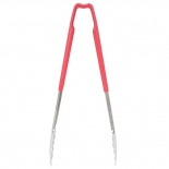 Vollrath 4781240 with Red handle one-piece scalloped 12" tongs 