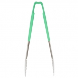Vollrath 4781270 with Green handle one-piece scalloped 12" tongs 