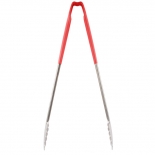 Vollrath 4781640 with Red handle one-piece scalloped 16" tongs 