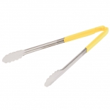 Vollrath 4781650 with Yellow handle one-piece scalloped 16" tongs 