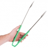 Vollrath 4781670 with Green handle one-piece scalloped 16" tongs 