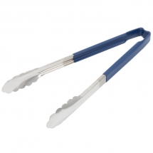 Vollrath 4781230 with Blue handle one-piece scalloped 12" tongs 