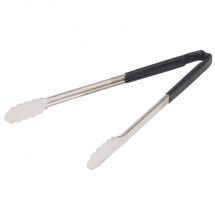 Vollrath 4781620 with Black handle one-piece scalloped 16" tongs 