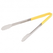 Vollrath 4781650 with Yellow handle one-piece scalloped 16" tongs 