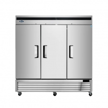 ATOSA 82" Bottom Mount Three (3) Stainless Steel Solid Hinged Door Reach-in Cooler MBF8508GR