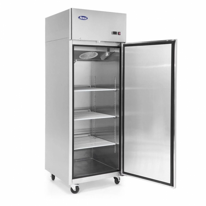 ATOSA 29" Top Mount single stainless steel solid hinged door Reach-In Freezer MBF8001GR