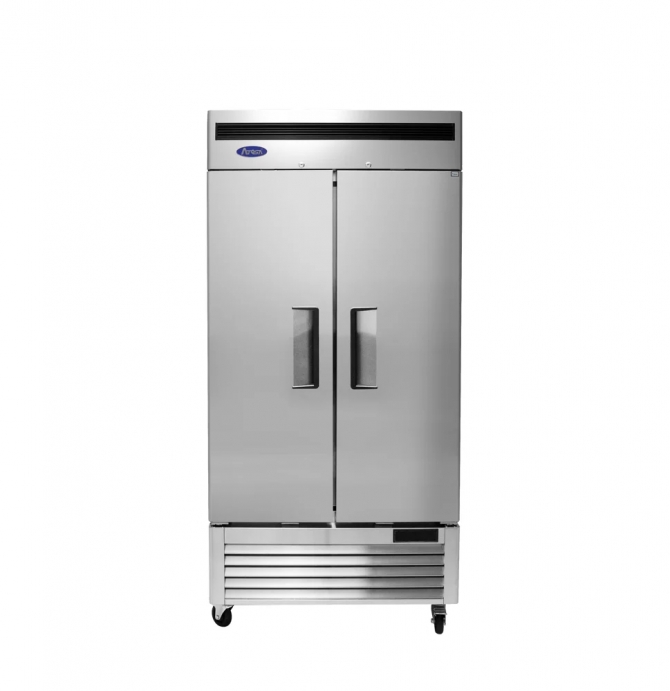 ATOSA 39.5" Bottom Mount Two (2) Stainless Steel hinged Door Reach-in Cooler MBF8506GR