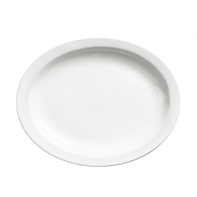 Browne 563968 Palm 11.5" Oval Narrow Rim Dinner Plate / Oval Platter