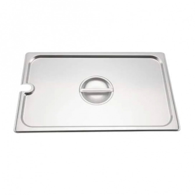 Browne 575529 Notched Cover for Full Size Steam Pan 24 gauge Stainless Steel