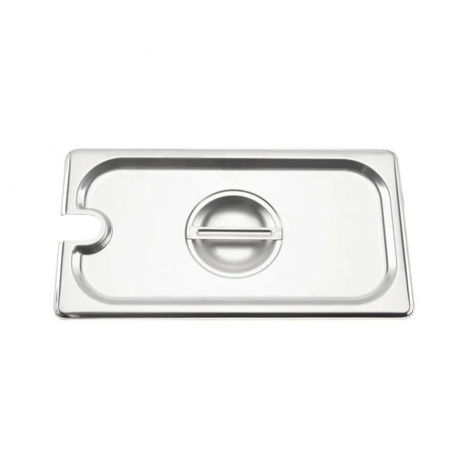 Browne 575549 Notched Cover for Third Size Steam Pan 24 gauge Stainless Steel