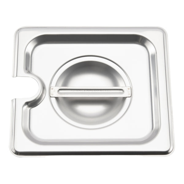 Browne 575569 Notched Cover for Sixth Size Steam Pan 24 gauge Stainless Steel