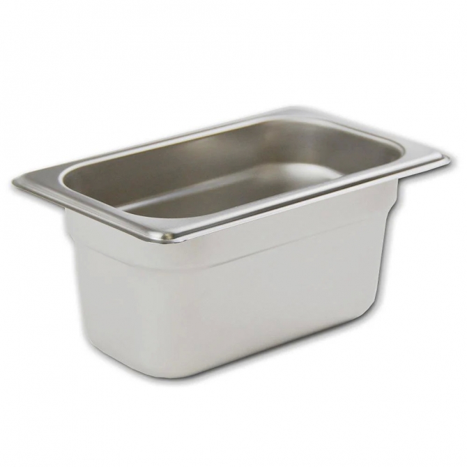Browne 5781904 1/9 Size Food Pan, 4" Deep, 24 Gauge Stainless Steel 
