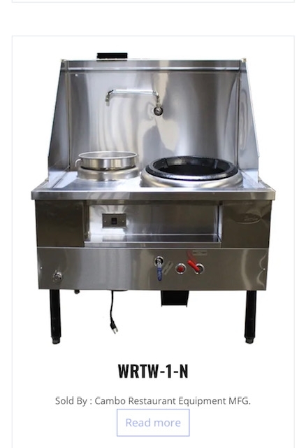 Cambo Chinese Turbo Wok Range Single hole with one (1) rear pot(no burner) WRTW-1-N