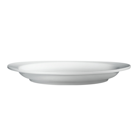 Cameo 210-123 Imperial White Oval Rim Plate 12"L x 8-5/8"W
