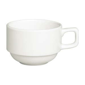 Cameo 210-80C Imperial White 8 oz Stackable Coffee Cup