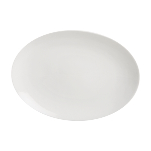 Cameo 210-93N Imperial White Oval NO Rim Plate 9"L x 6-1/8"W