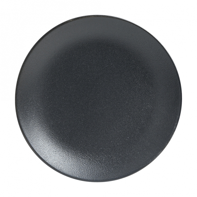 Cameo 910-21091N Onyx Round Coupe Plate Black 9"D