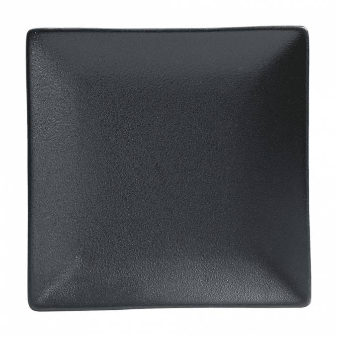 Cameo 910-710101N Onyx Square Coupe Plate Black 10"W x 10"L