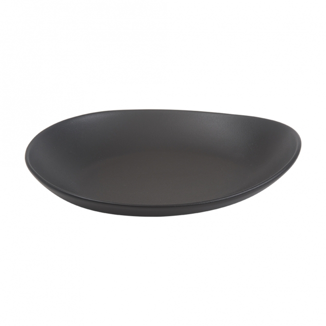 Cameo 910-710G105 Onyx Egg Shape Plate Black 10-9/16"L x 8-7/8"W