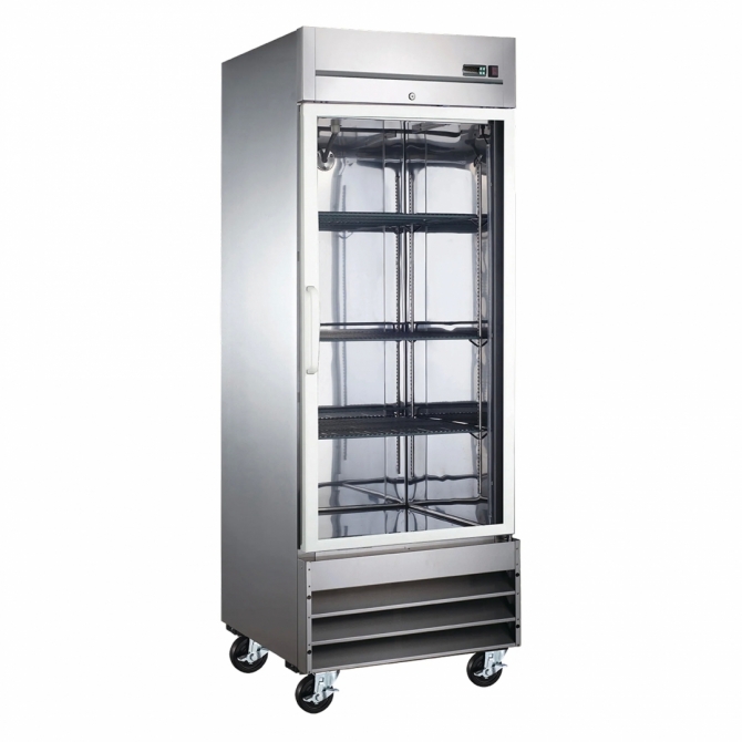 EFI C1-27GDSVCX Stainless Steel Exterior Right Hinged Single Glass Door Cooler 