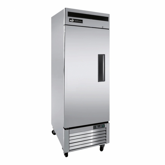 EFI C1-27VC-L Stainless Steel Exterior Left Hinged Single Solid Door Cooler 