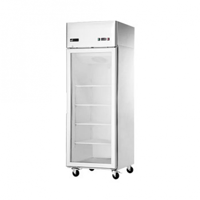 EFI C1-29GDSVC Stainless Steel Right Hinged Single Glass Door Cooler 