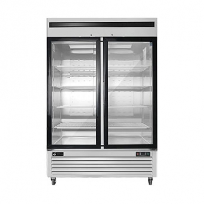 EFI C2-54GDSVC Stainless steel exterior hinged glass 2 doors cooler 