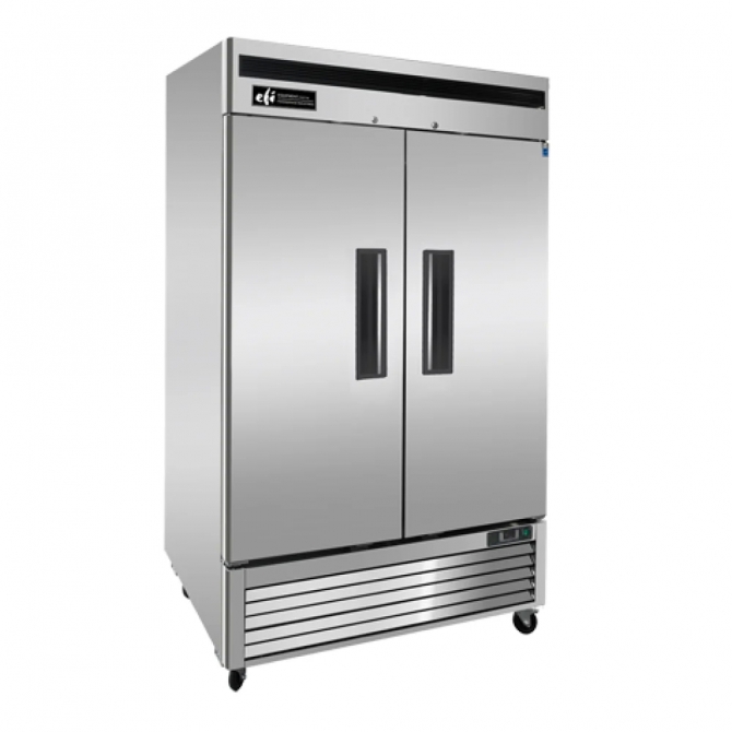 EFI C2-54VC Stainless Steel Exterior Hinged Solid 2 Doors Cooler 