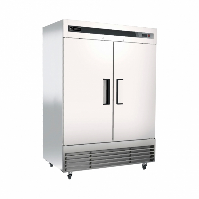 EFI C2-54VCX Stainless Steel Exterior Hinged Solid 2 Doors Cooler 