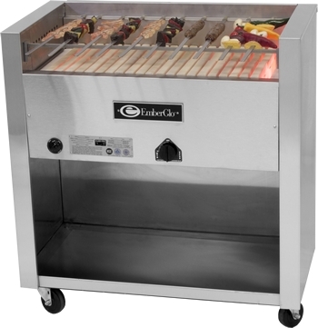 Emberglo 25WF Kabob Natural Gas Floor Radiant 36" Kebab Broiler