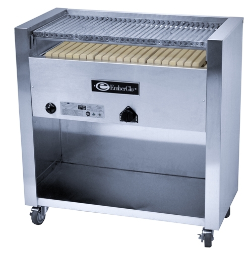 EmberGlo 25WF Natural Gas Floor 36" Broiler Open Hearth Boriling